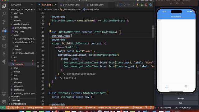 Bottom Navigation Bar in Flutter. Flutter Tutorial For Beginners 2023. #9