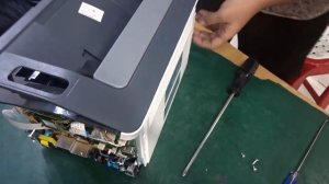 HP Laser 107a how to remove paper from fuser unit||Replace Fuser Unit