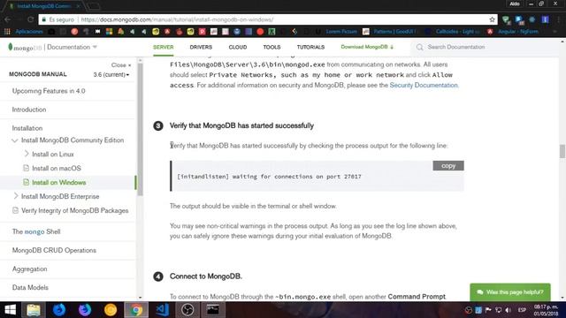MongoDB After Installation Enviroment Setup ( Windows - Not As A Service ) смотреть онлайн