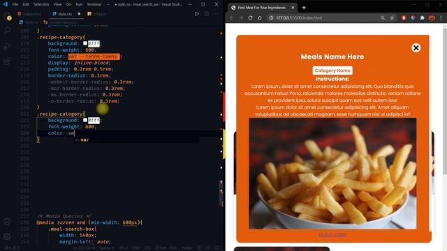 Food Recipe App Using API | Vanilla JS Project смотреть онлайн