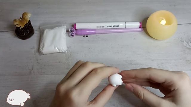 ? Как слепить белого морского котика из воздушного пластилина. Air plasticine // DIY with Mari