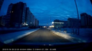 AdvoCam FD Black-II GPS+ГЛОНАСС тест ночью и в сумерках.