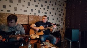 Сектор Газа -  Белая горячка. Кавер   на гитарах .  Соло  вокал  ритм .