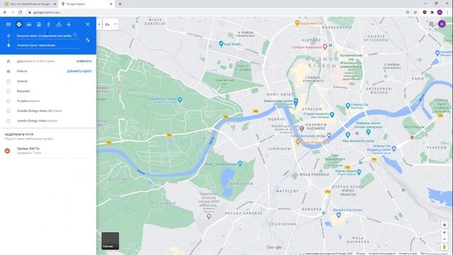 Как создать маршрут на Google Maps для Windows / Составление маршрута смотреть онлайн