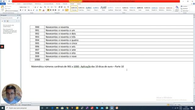 matemática números cardinais de 901 a 1000 - Aplicação das 10 dicas de ouro - Parte 10 смотреть онлайн
