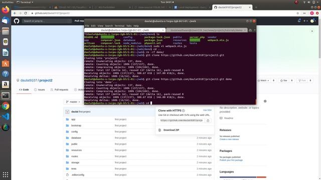 Deploy Laravel Project on GitHub and Digital Ocean Droplet in Hindi смотреть онлайн