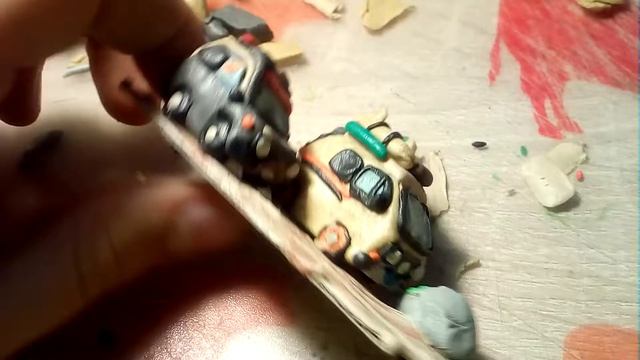 Машинки из пластилина в масштабе
