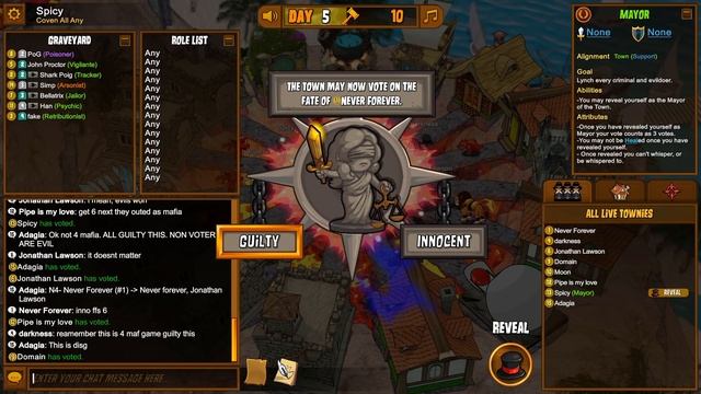 I decided to hide and surprise everyone as the mayor in Town of Salem смотреть онлайн