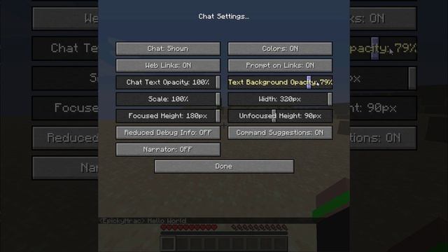 How To toggle Chat Text Background in #Minecraft 1.14+ • No Mods #shorts смотреть онлайн