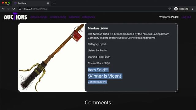 PROJECT 2 - Commerce - CS50’s Web Programming with Python and JavaScript смотреть онлайн