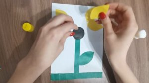 Аппликация подсолнух в средней группе