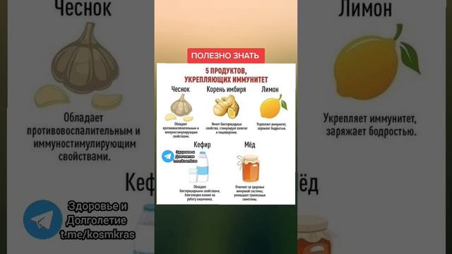 продукты укрепляющие иммунитет #народнаямедицина #здоровье #долголетие #народныерецепты