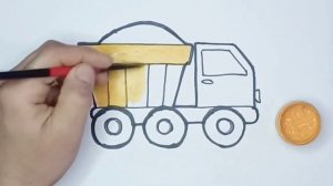 Drawing a kamaz for children  Рисование камаза для детей 어린이를위한 카마즈 그리기