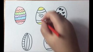 How to draw a Easter Eggs | DIY | Coloring with Wax Pencils for Kids