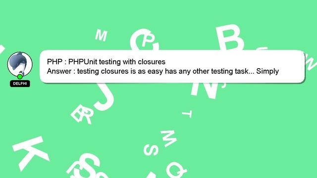 PHP : PHPUnit testing with closures