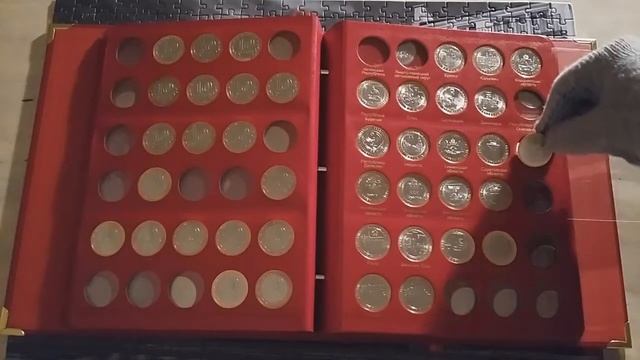 Пополняем альбом коллекционеръ 10 рублёвыми биметаллическими монетами