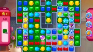 HomeScapes Level 705 no boosters (15 moves)