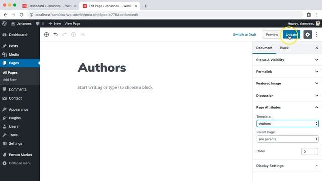 Authors page template - Johannes WordPress Theme смотреть онлайн