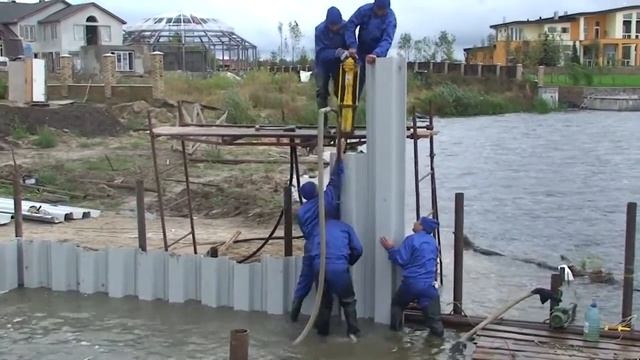 Забивка шпунта ПВХ компании MINBUD 3 смотреть онлайн