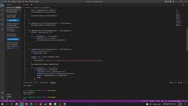 Golang - create simple rest API in local with gorilla/mux PART 2 [END]