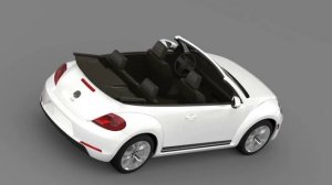 3D Model of VW Beetle TDI Cabrio 2014 Review