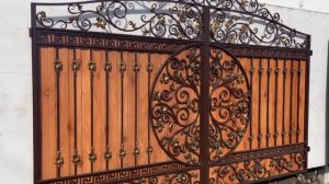 Ворота с калиткой арт.104, готовый комплект под монтаж