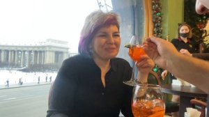 Санкт Петербург. Традиционно Апероль в кафе Зингеръ. 30.12.21