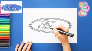 How to draw the Ford Logo