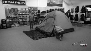 Большая палатка кемпинговая High Peak Caurus 4  5 местная с тамбуром Установка