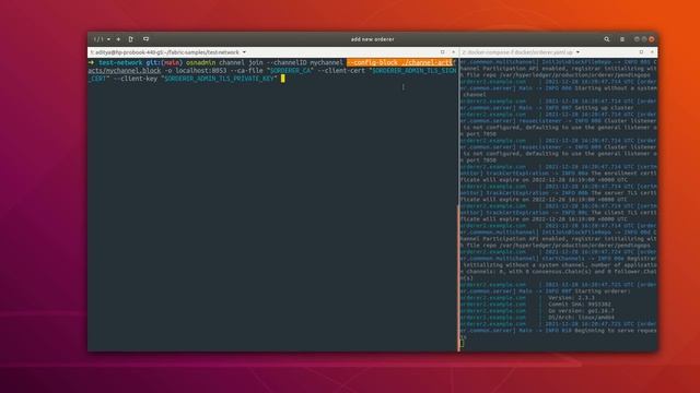 Adding New Orderer in Running Hyperledger Fabric | Channel Participation API | ADITYA JOSHI | смотреть онлайн
