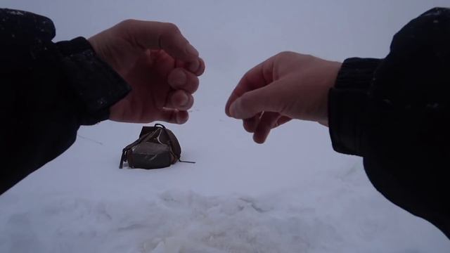 Январь. Глухозимье. Снегопад. Рыбалка на судака зимой смотреть онлайн