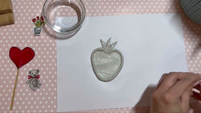 DIY / how to make a clay coaster. Hand made. Подставка клубника из глины. смотреть онлайн