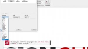 Changing SignCut Pro 2 language