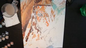 обзор картины по номерам/картина по номерам за минуту/ ускоренное видео рисования картины по номера