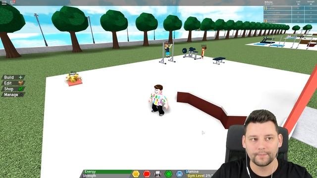BUILDING MY OWN GYM - Roblox Gym Island #1
