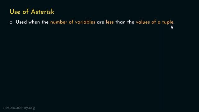 Unpacking a Tuple in Python