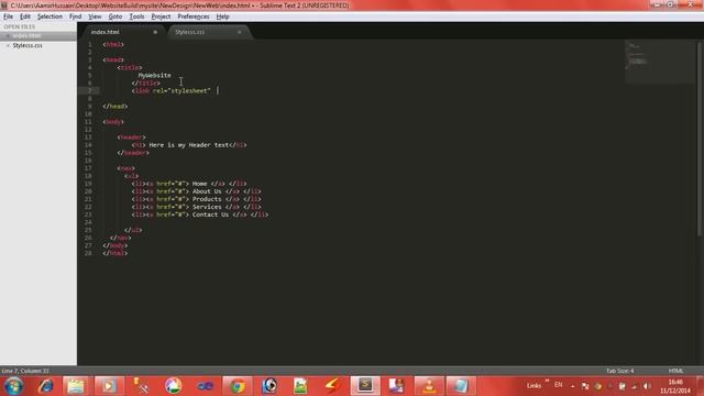 CSS & HTML Navigation Menu Bar Basics (EASY)