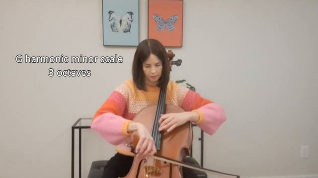 G Major, harmonic & melodic minor scales 3 octaves. RCM Cello Level 7 Technical смотреть онлайн