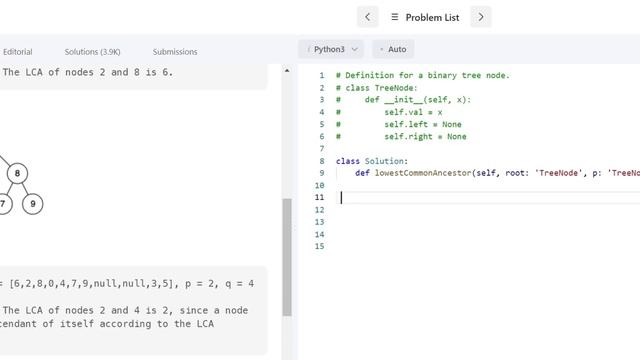 Lowest Common Ancestor Of A Binary Search Tree Leetcode Python смотреть онлайн