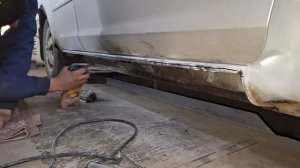 замена порогов форд фокус 2. устраняем пену.