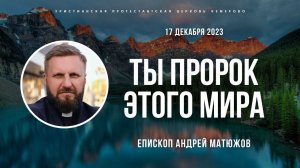 Кафедральное послание "Ты пророк этого мира" 17.12.2023 | Епископ Андрей #Матюжов