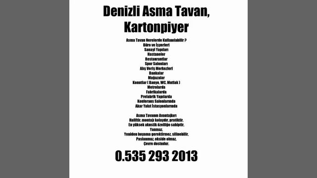 denizli asma tavan,denizli kartonpiyer смотреть онлайн