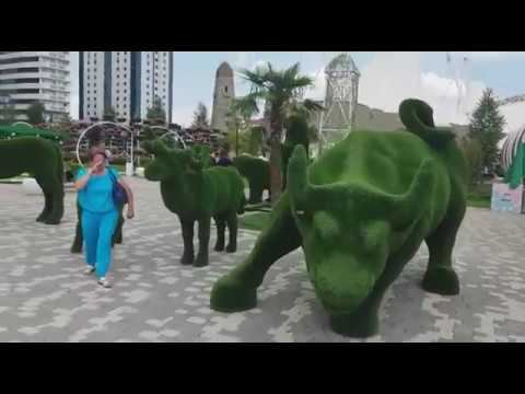 Грозный. Парк цветов из 150 тысяч цветов. Цветочная аллея. Грозный сити.