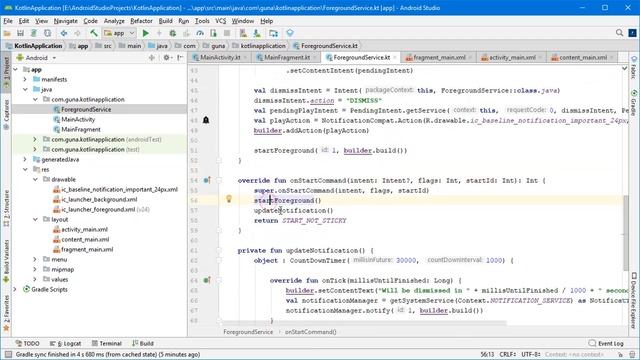 Simple example of Foreground Service in Android смотреть онлайн