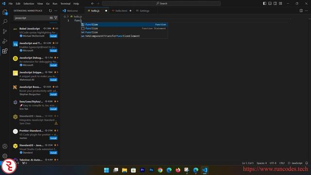 How to configure VSCode for javascript in 2024 ? Server and Browser Side javascript | NodeJS