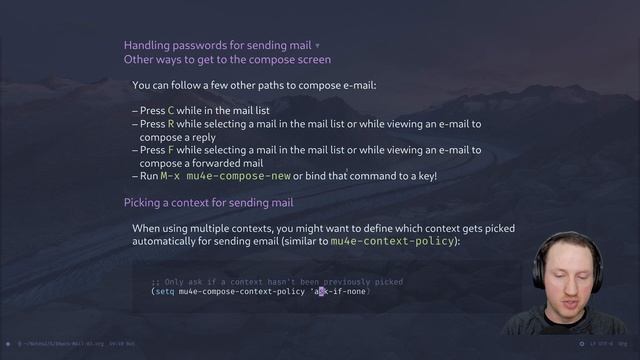 Compose and Send Email with Emacs - Emacs Mail #3 смотреть онлайн