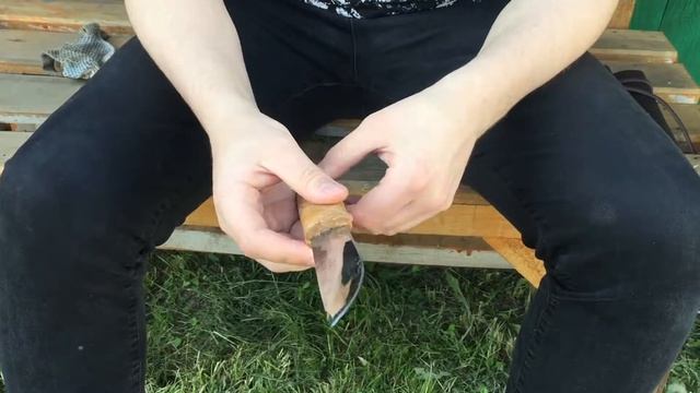 Нож Якутский средний из стали х12мф, рукоять карельская береза смотреть онлайн