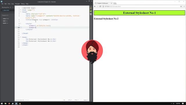 CSS Tutorial in Hindi - 4.3 - Ways of implementing CSS - @import directive смотреть онлайн