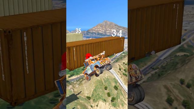 КАК ДАЛЕКО ПО ДЫРЯВЫМ БЛОКАМ ПРОЕДЕТ ЧИТ ТАЧКА? СМОТРИ НЕ УПАДИ В ГТА 5! #shorts смотреть онлайн