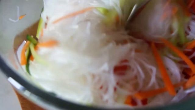 Салат Фунчоза с овощами. Funchoza salad with vegetables